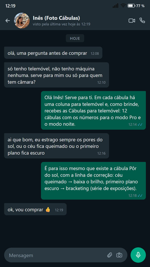 Alguém pergunta antes de comprar se serve para si, que só tem telemóvel