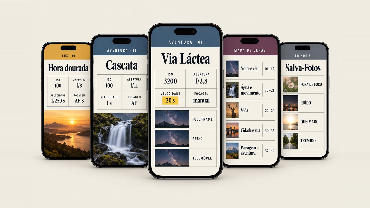 O kit completo no telemóvel: cábulas, Mapa de cenas e brindes